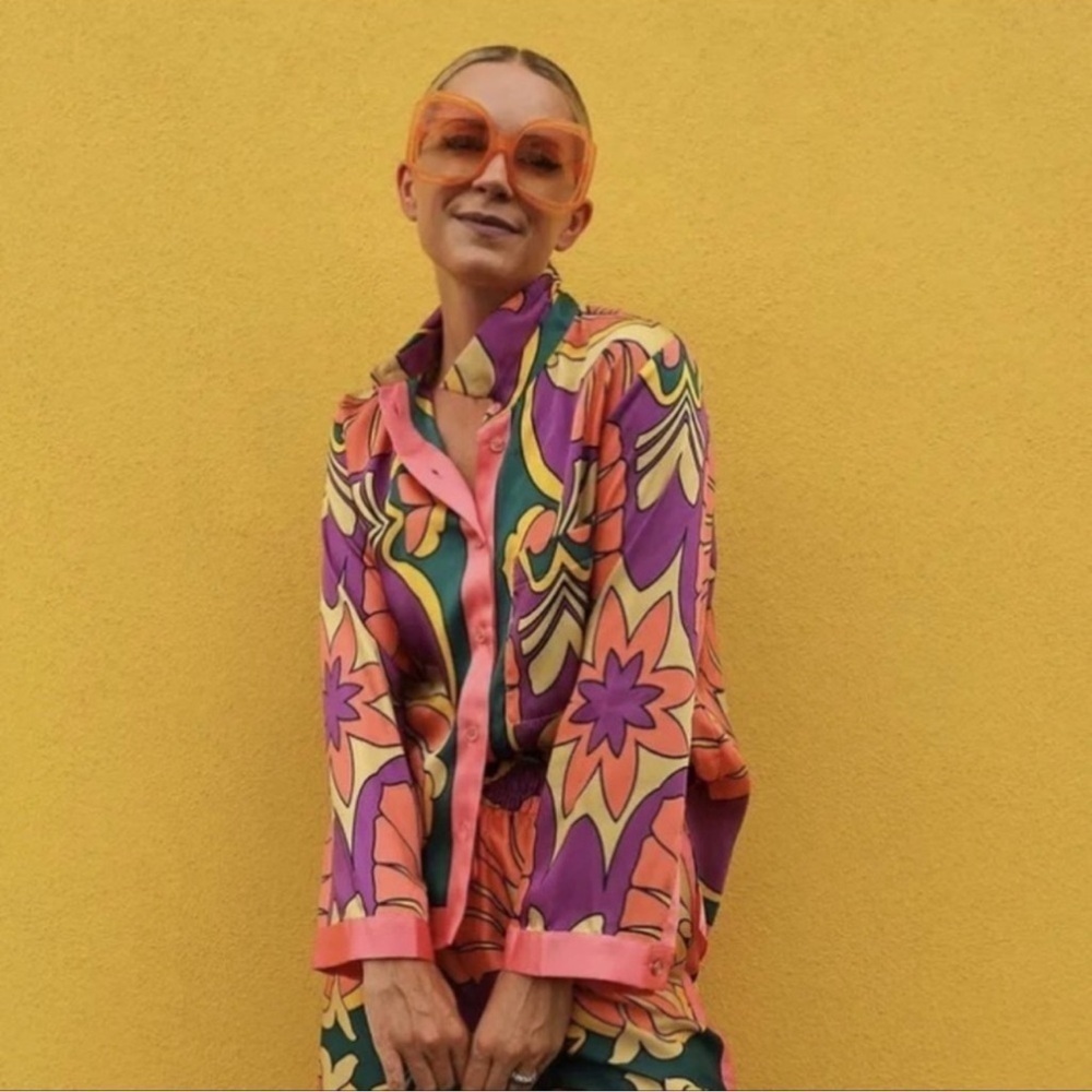 Zara Multicolor Floral Blazer